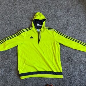 Adidas Fluorescent Green Hoodie with Black Details